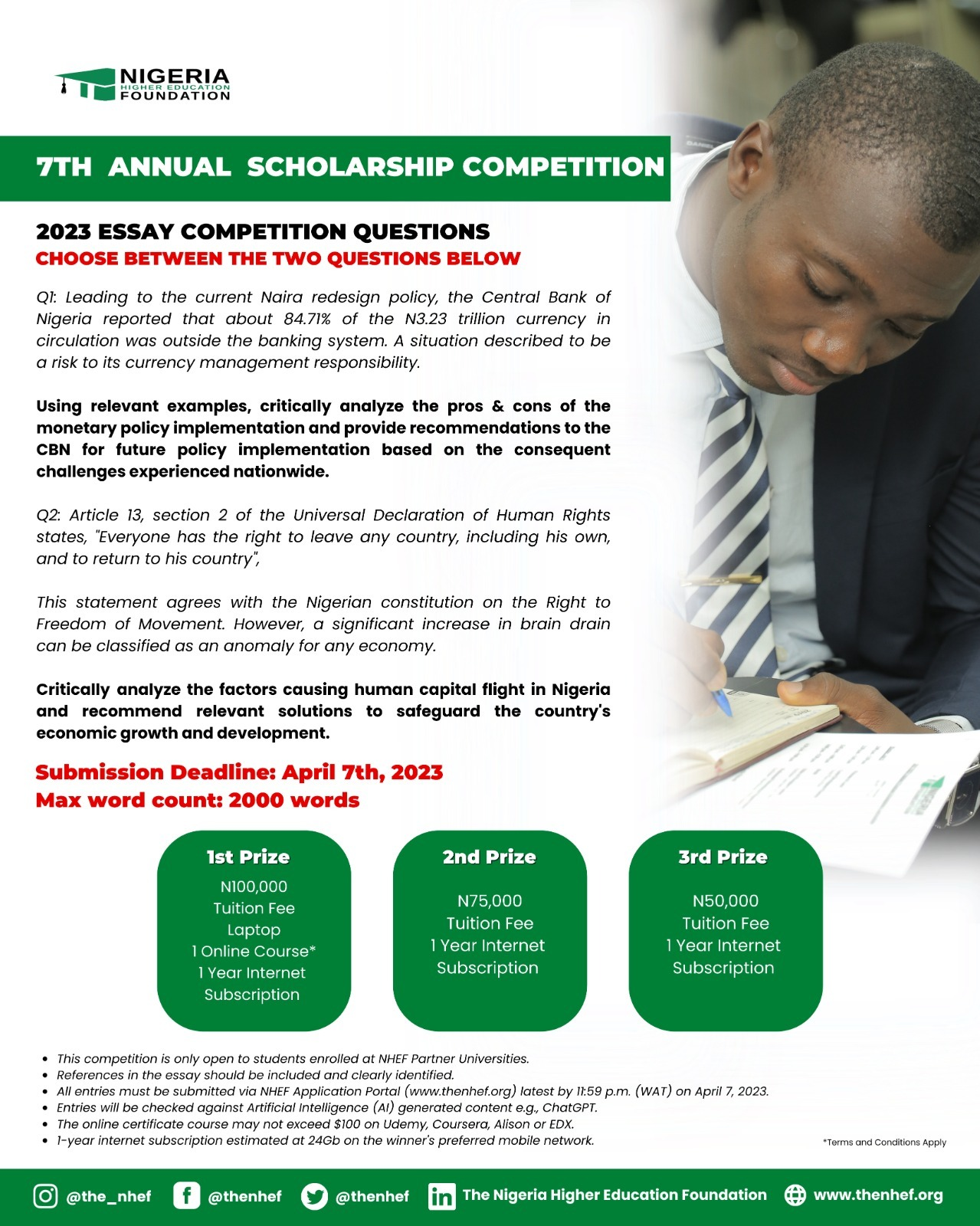 nhef annual scholarship essay competition